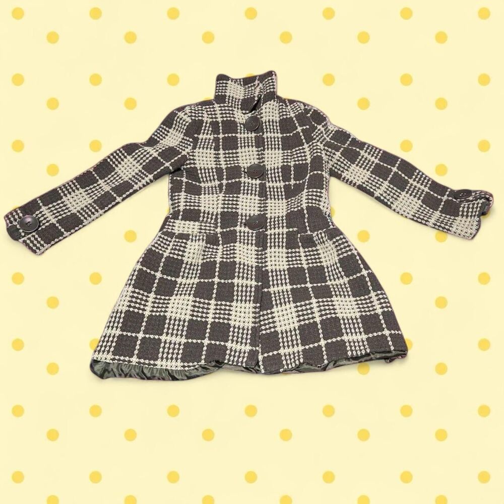 Plaid peacoat